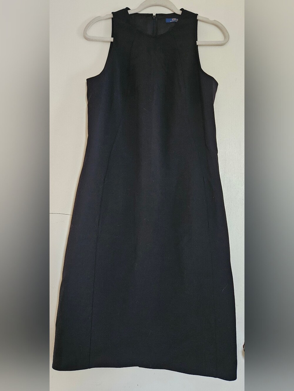 Polo Ralph Lauren Black Wool Blend Sleeveless Sheath Dress Size 6